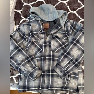 Men’s Plaid Hooded Flannel Jacket